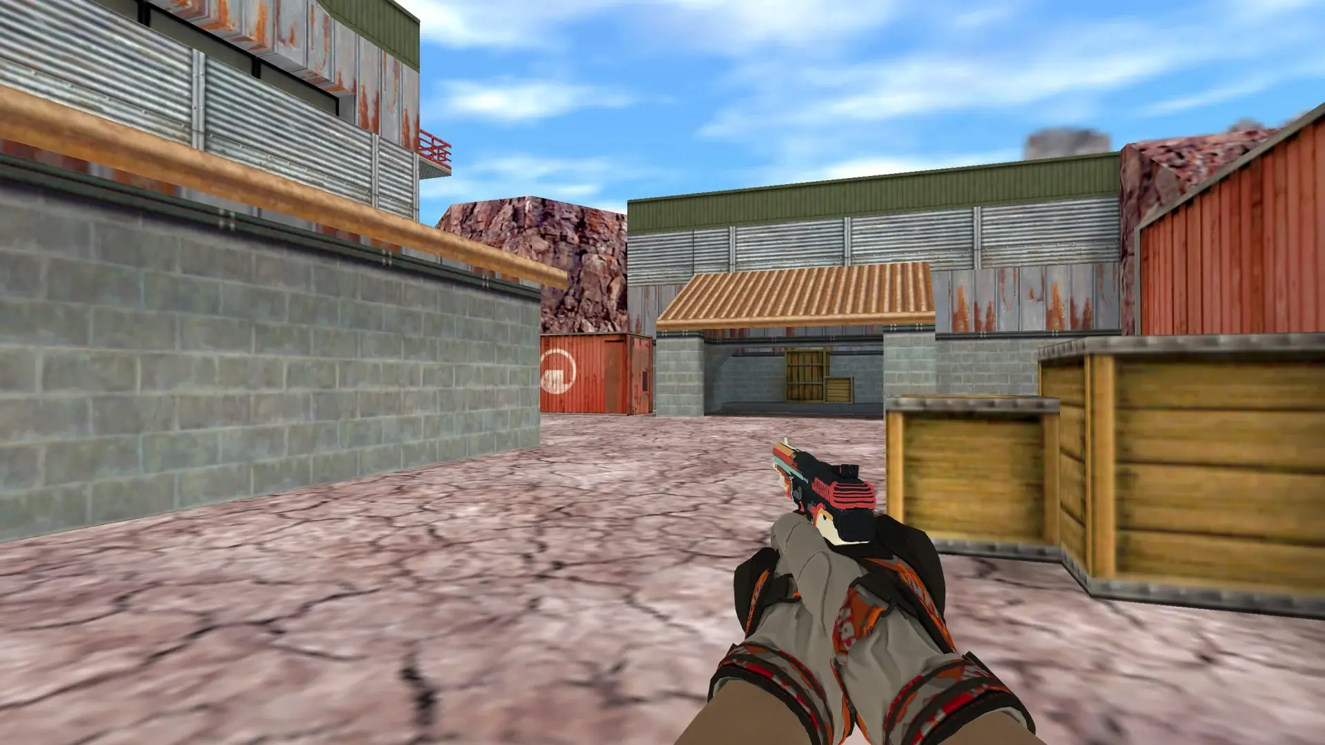Five-SeveN — Moto Gloves POW! Pack — de_nuke (first person)