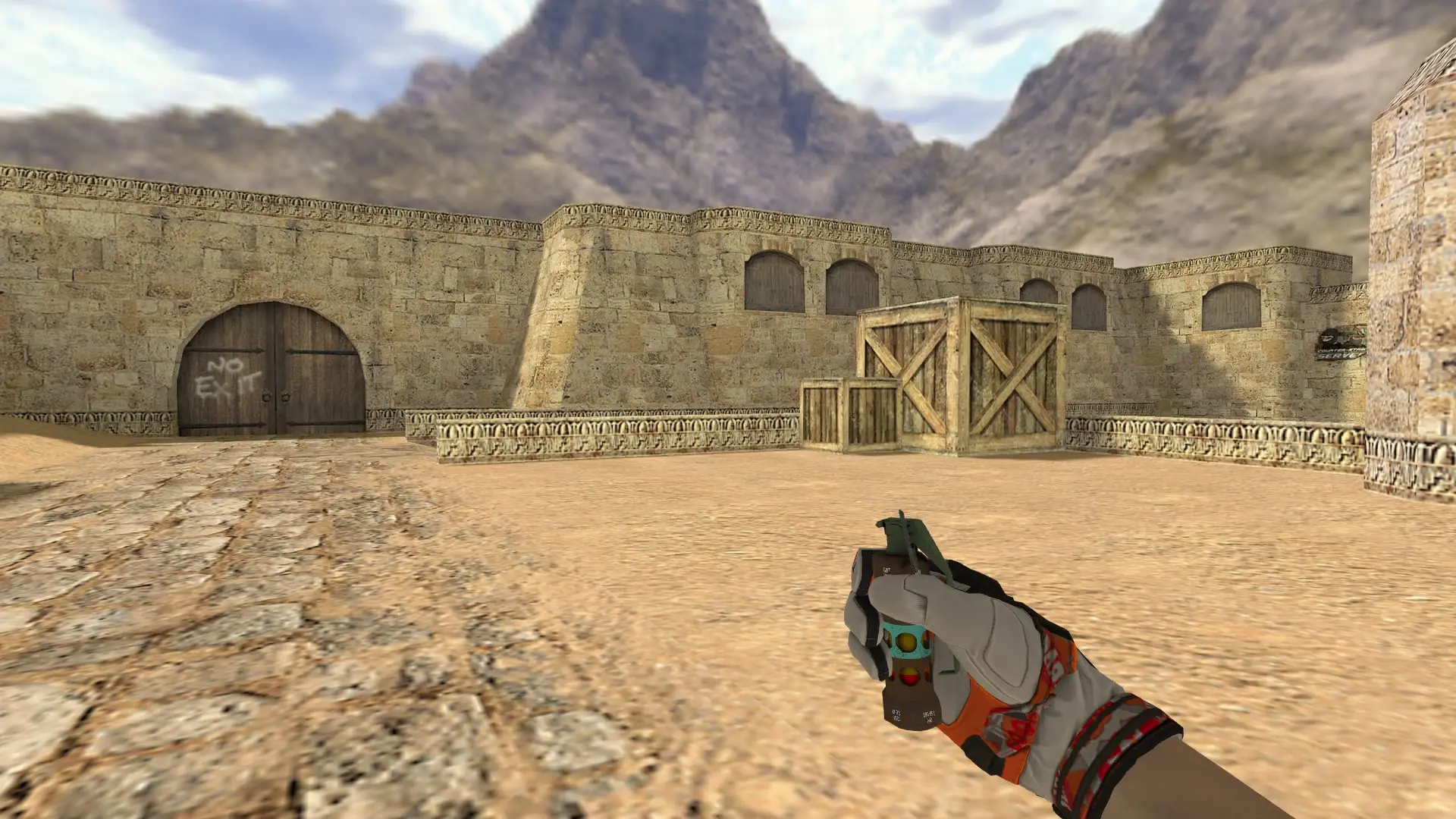 Flashbang — Moto Gloves POW! Pack — de_dust2 (first person)
