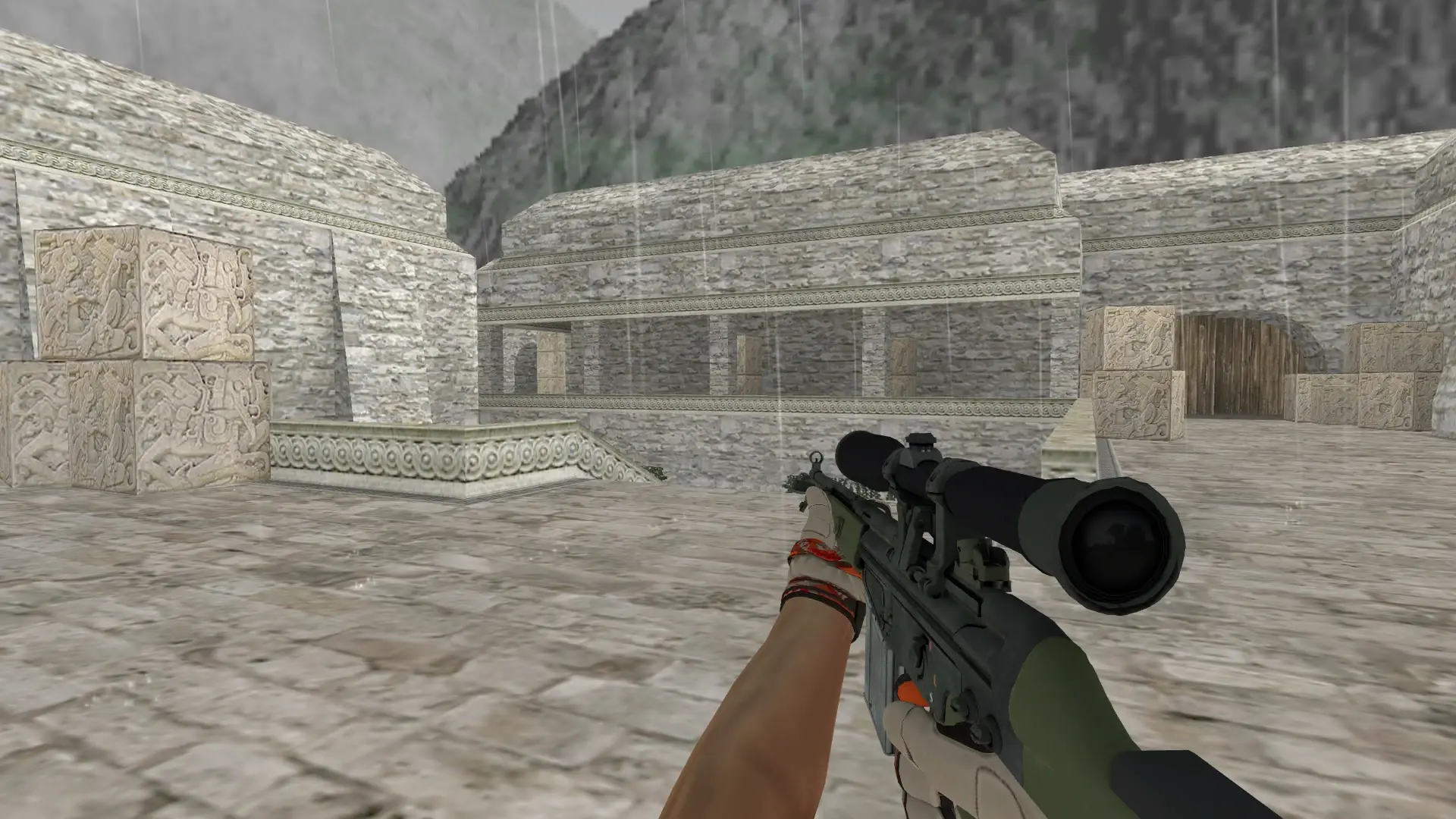 G3SG1 — Moto Gloves POW! Pack — de_aztec (first person)