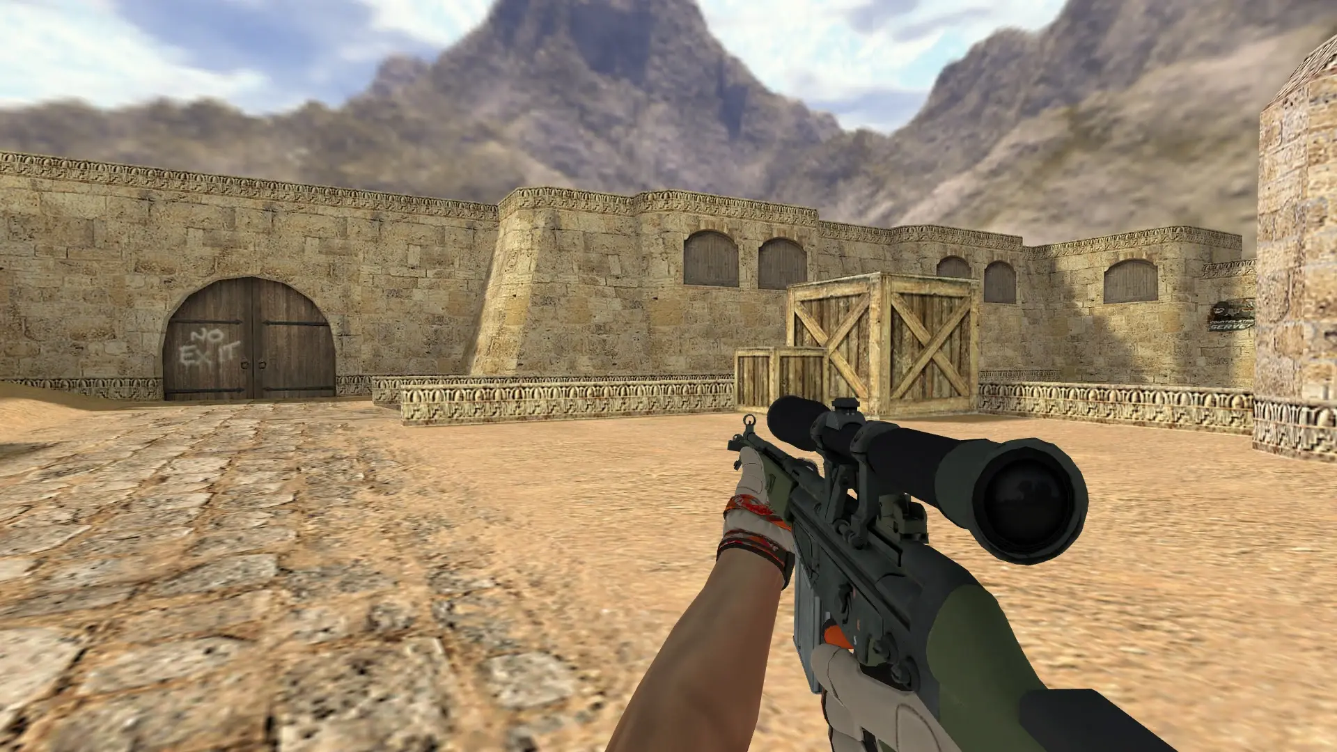 G3SG1 — Moto Gloves POW! Pack — de_dust2 (first person)
