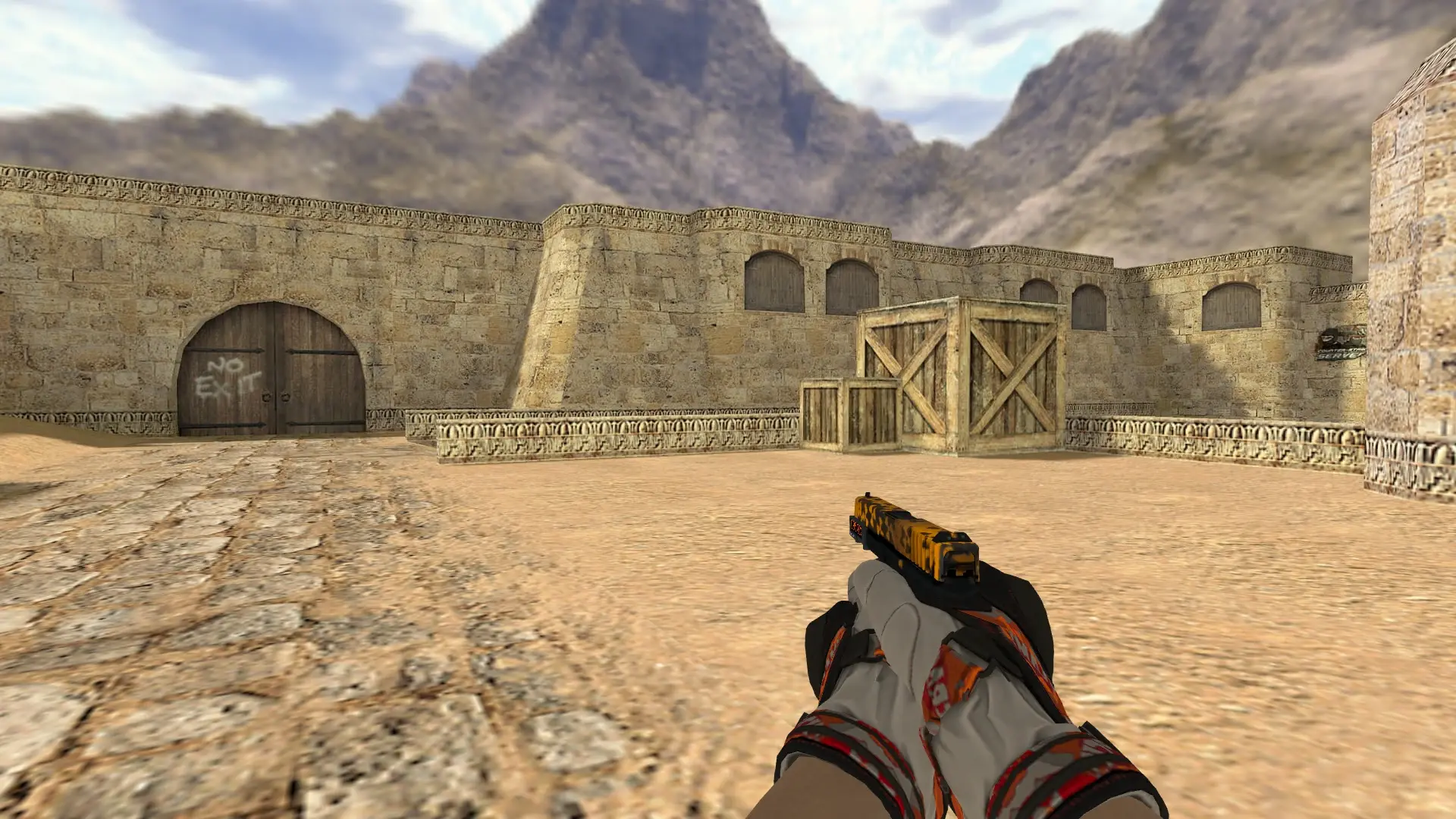 Glock-18 — Moto Gloves POW! Pack — de_dust2 (first person)