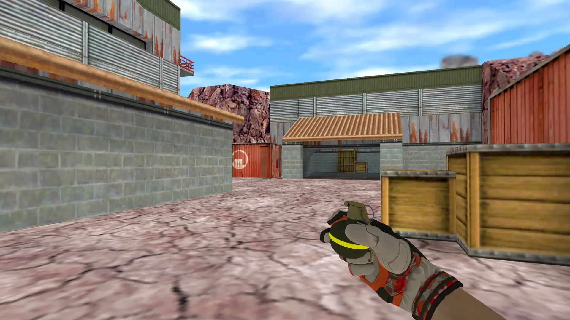 HE Grenade — Moto Gloves POW! Pack — de_nuke (first person)