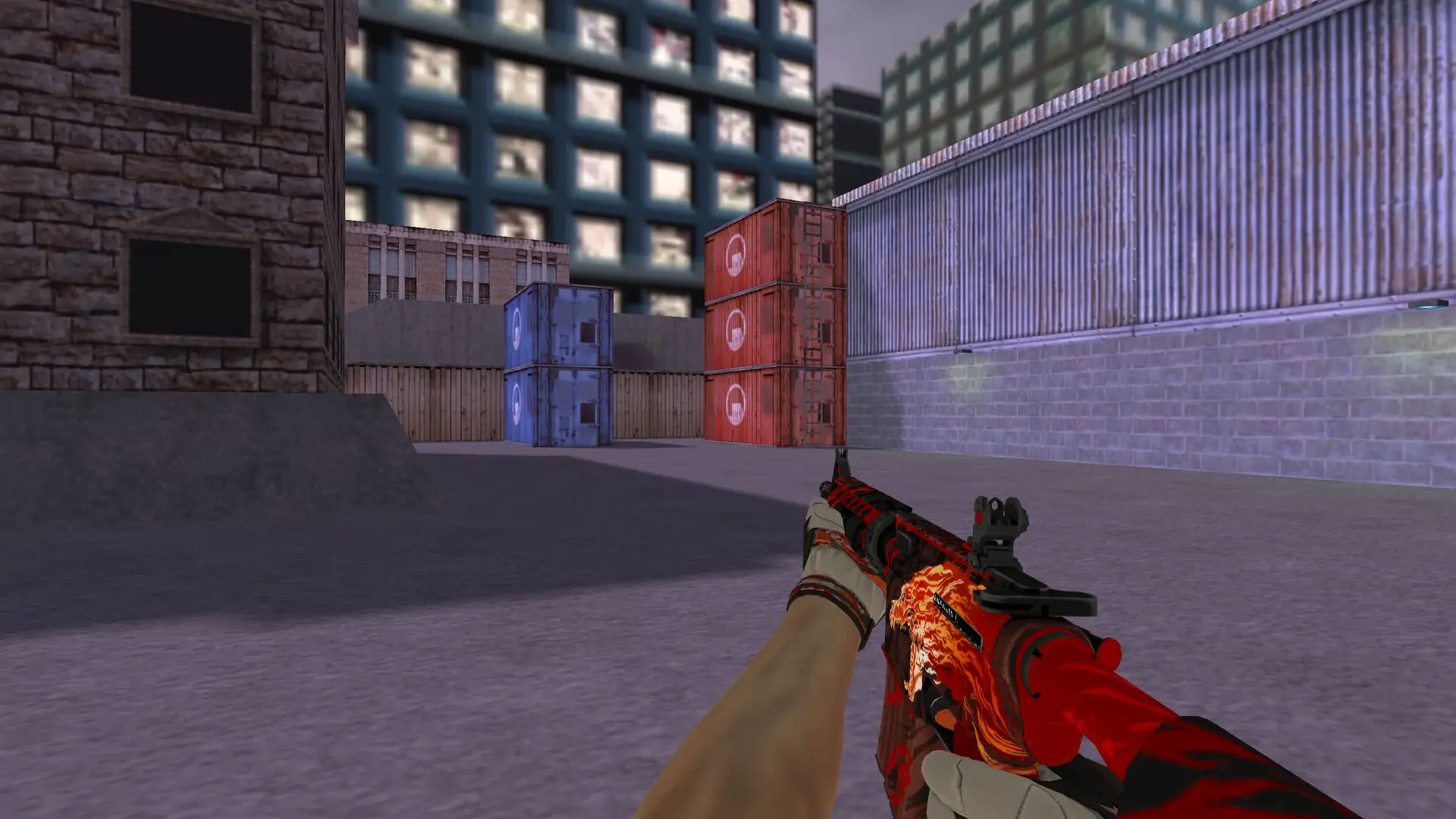 M4A1 — Moto Gloves POW! Pack — cs_assault (first person)