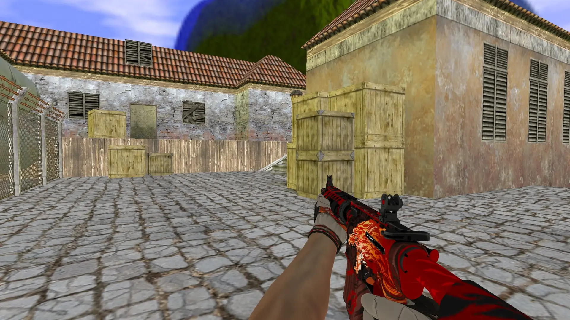 M4A1 — Moto Gloves POW! Pack — de_inferno (first person)