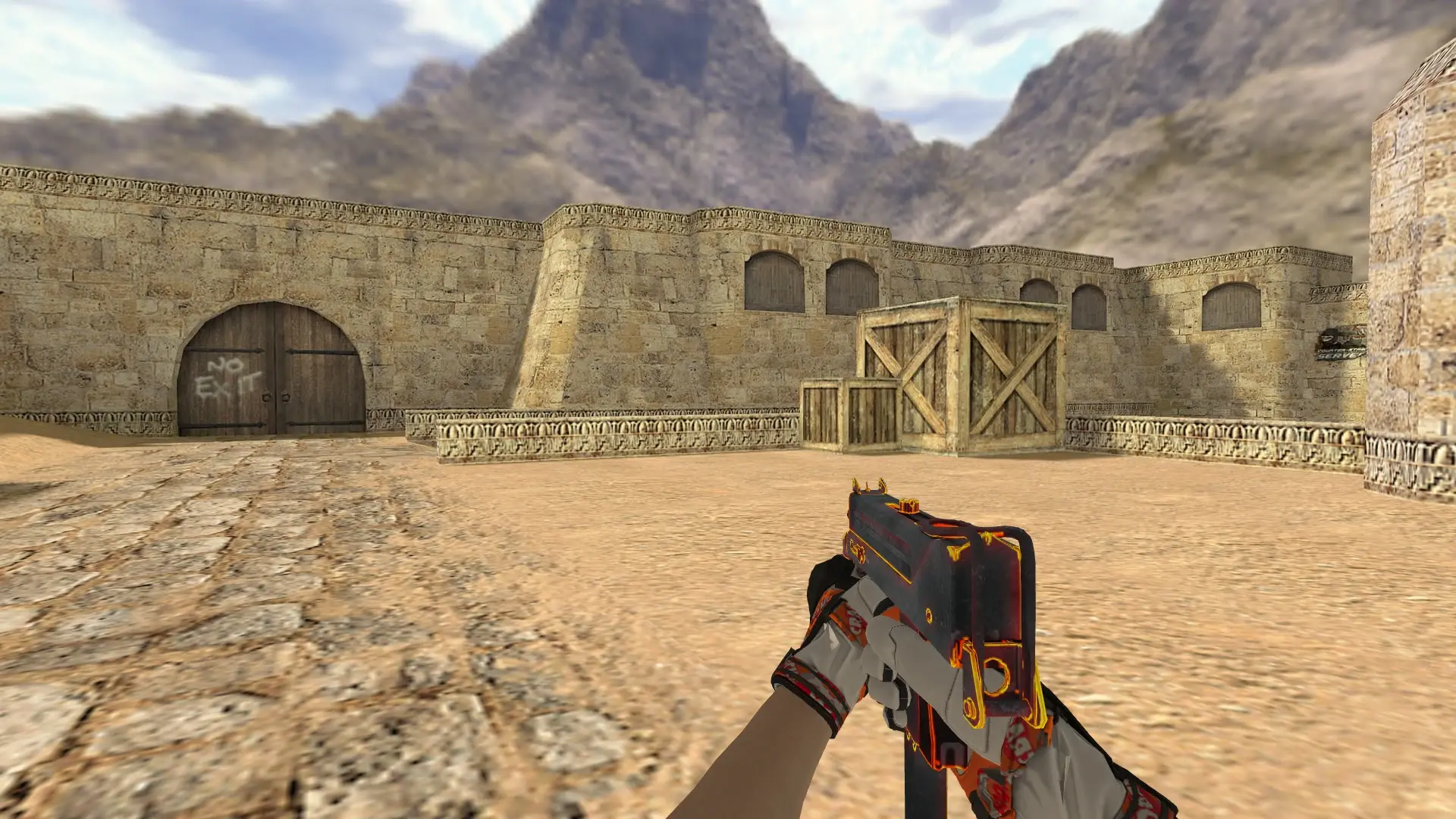 MAC-10 — Moto Gloves POW! Pack — de_dust2 (first person)