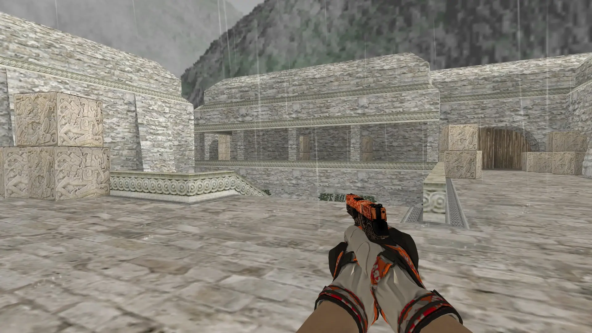 P228 — Moto Gloves POW! Pack — de_aztec (first person)