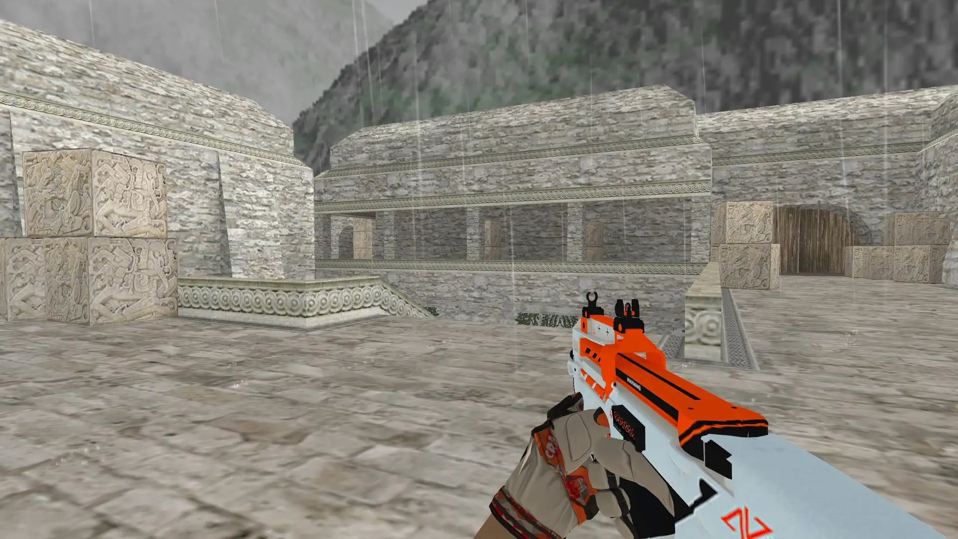 P90 — Moto Gloves POW! Pack — de_aztec (first person)