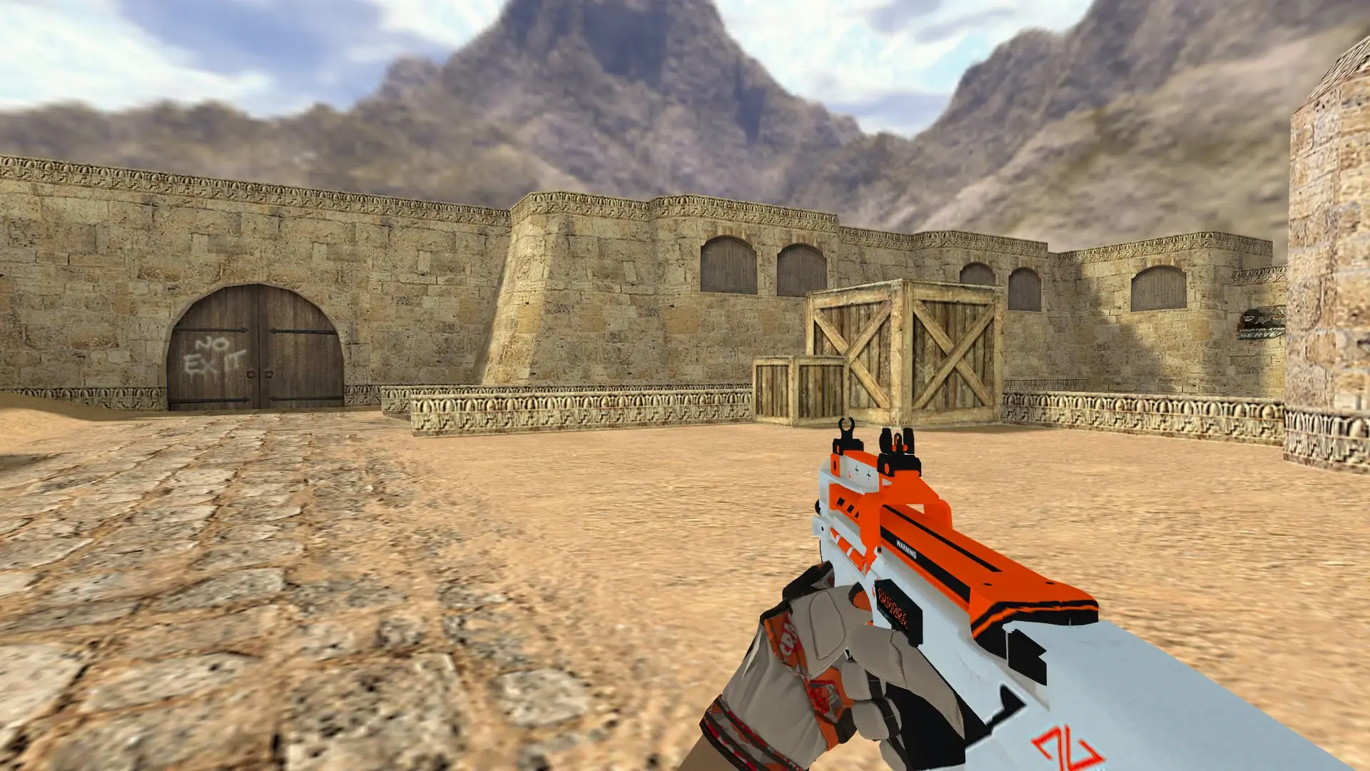 P90 — Moto Gloves POW! Pack — de_dust2 (first person)