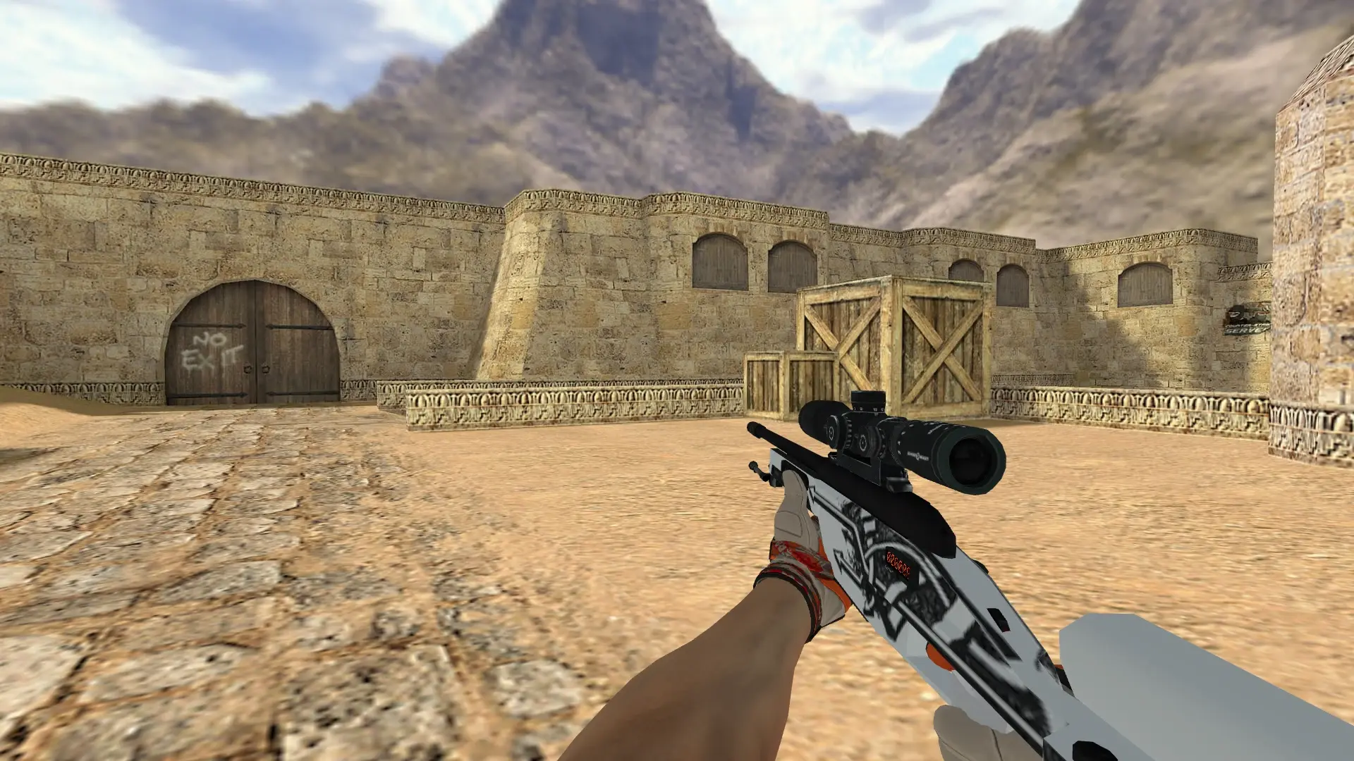 Scout — Moto Gloves POW! Pack — de_dust2 (first person)