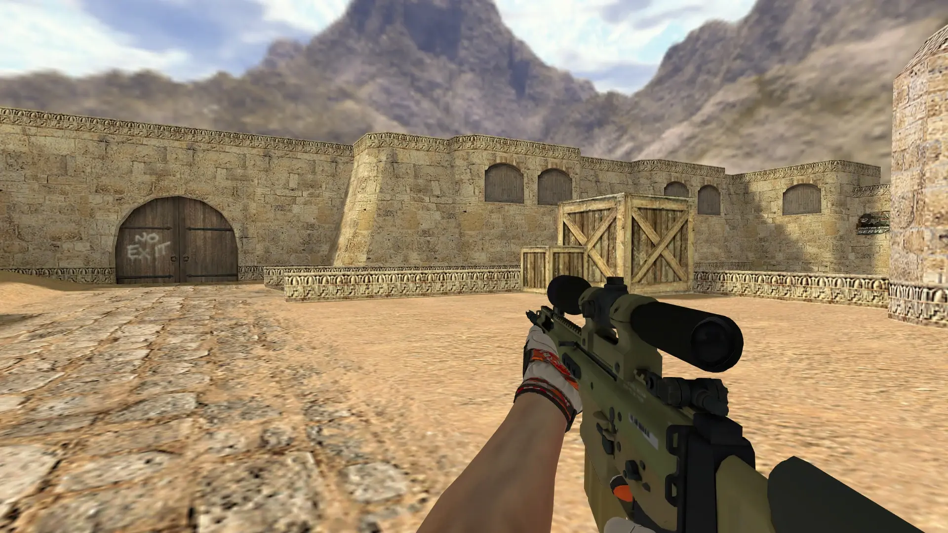 SG550 — Moto Gloves POW! Pack — de_dust2 (first person)