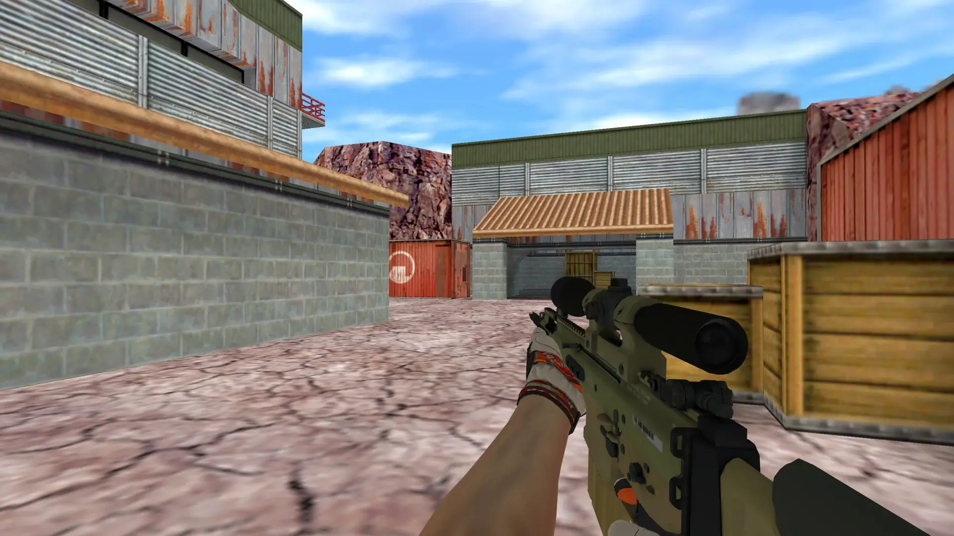 SG550 — Moto Gloves POW! Pack — de_nuke (first person)