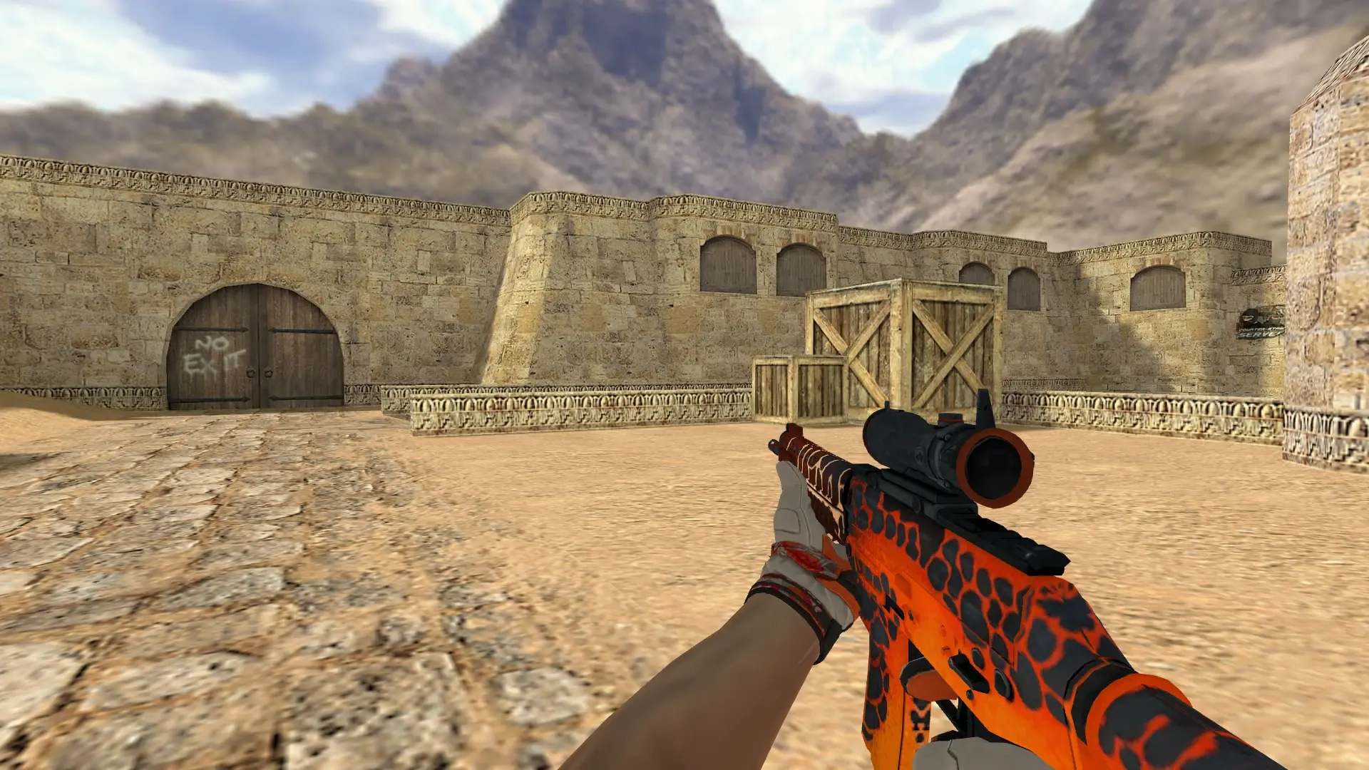 SG552 — Moto Gloves POW! Pack — de_dust2 (first person)