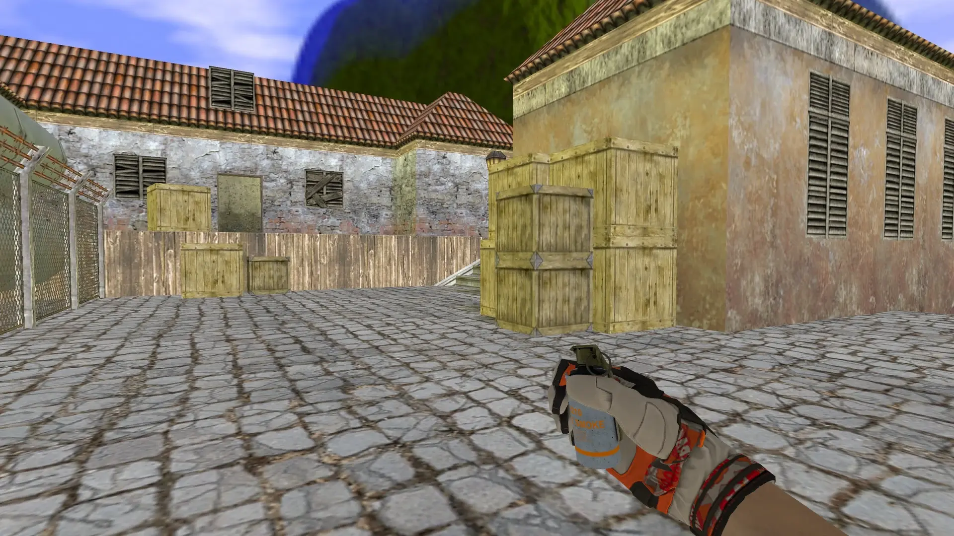 Smoke Grenade — Moto Gloves POW! Pack — de_inferno (first person)