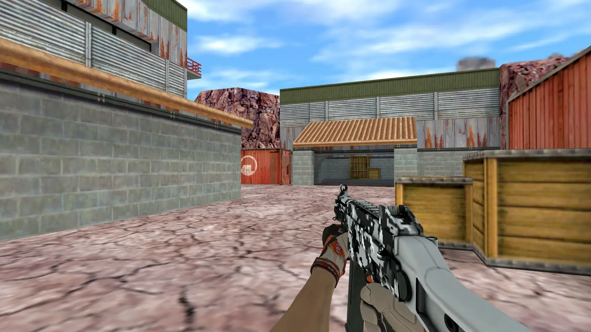 UMP-45 — Moto Gloves POW! Pack — de_nuke (first person)