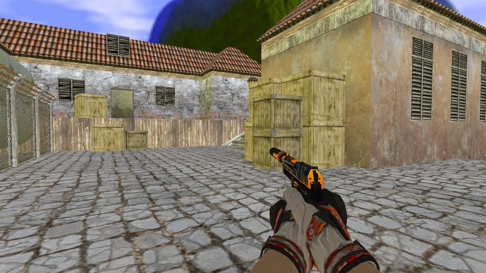 USP — Moto Gloves POW! Pack — de_inferno (first person)