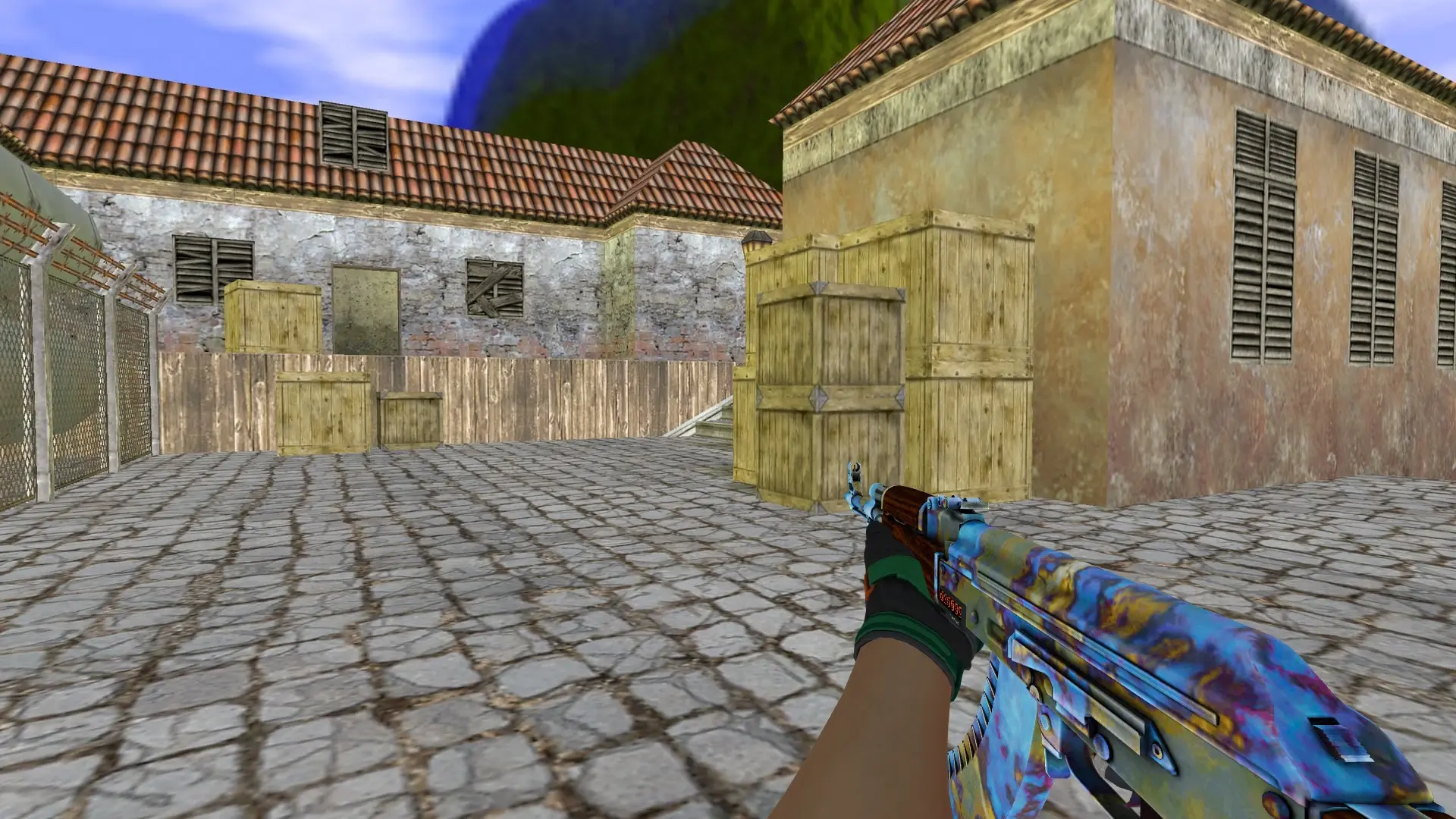 AK-47 — Moto Gloves Turtle Pack — de_inferno (first person)