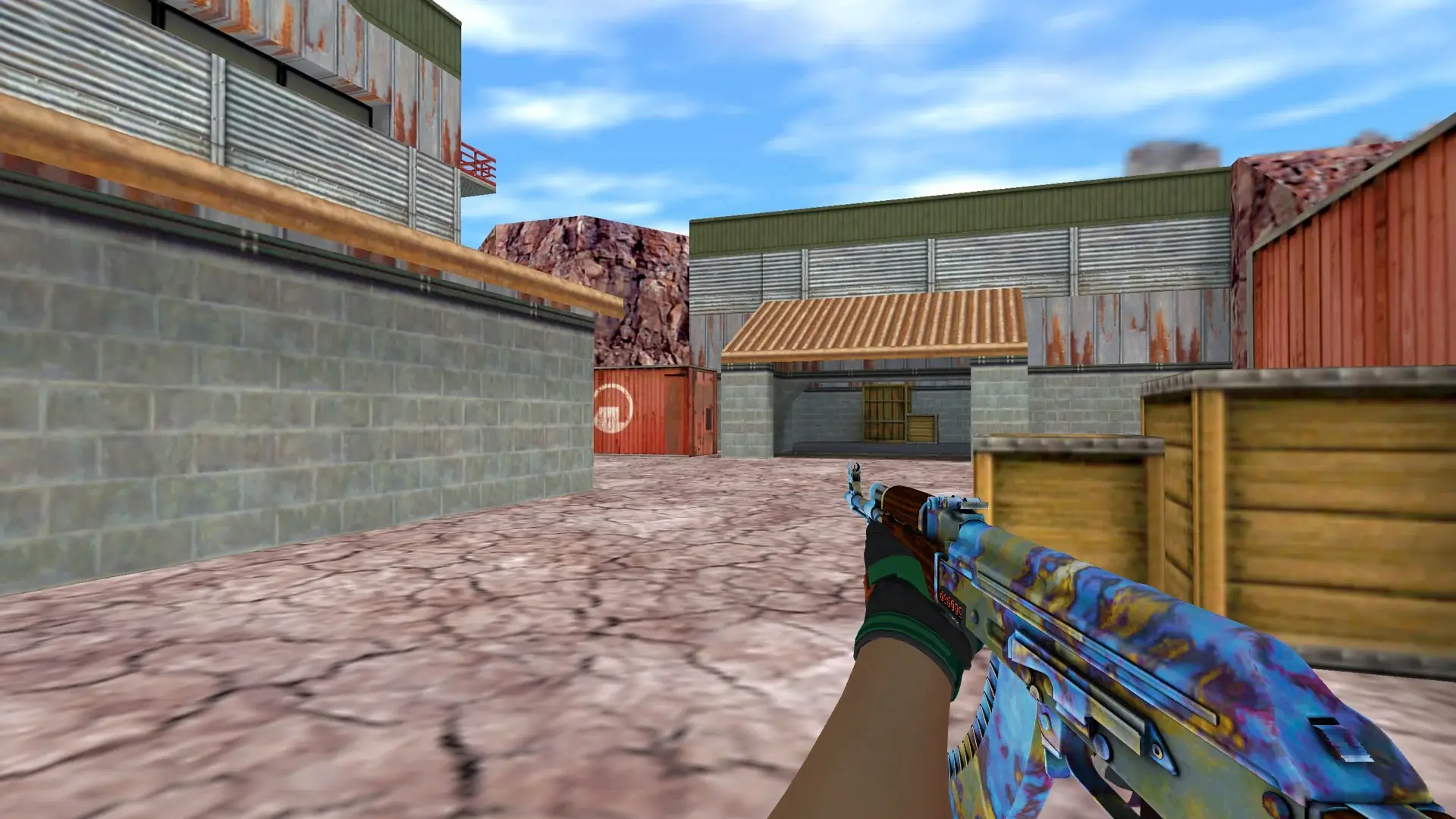 AK-47 — Moto Gloves Turtle Pack — de_nuke (first person)