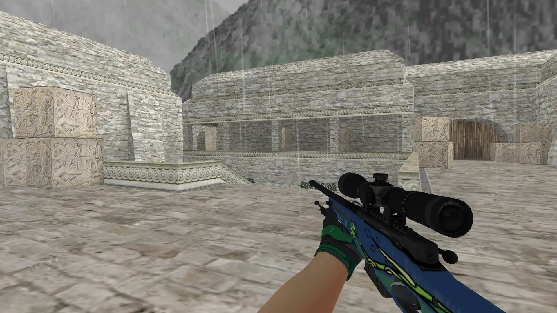 AWP — Moto Gloves Turtle Pack — de_aztec (first person)