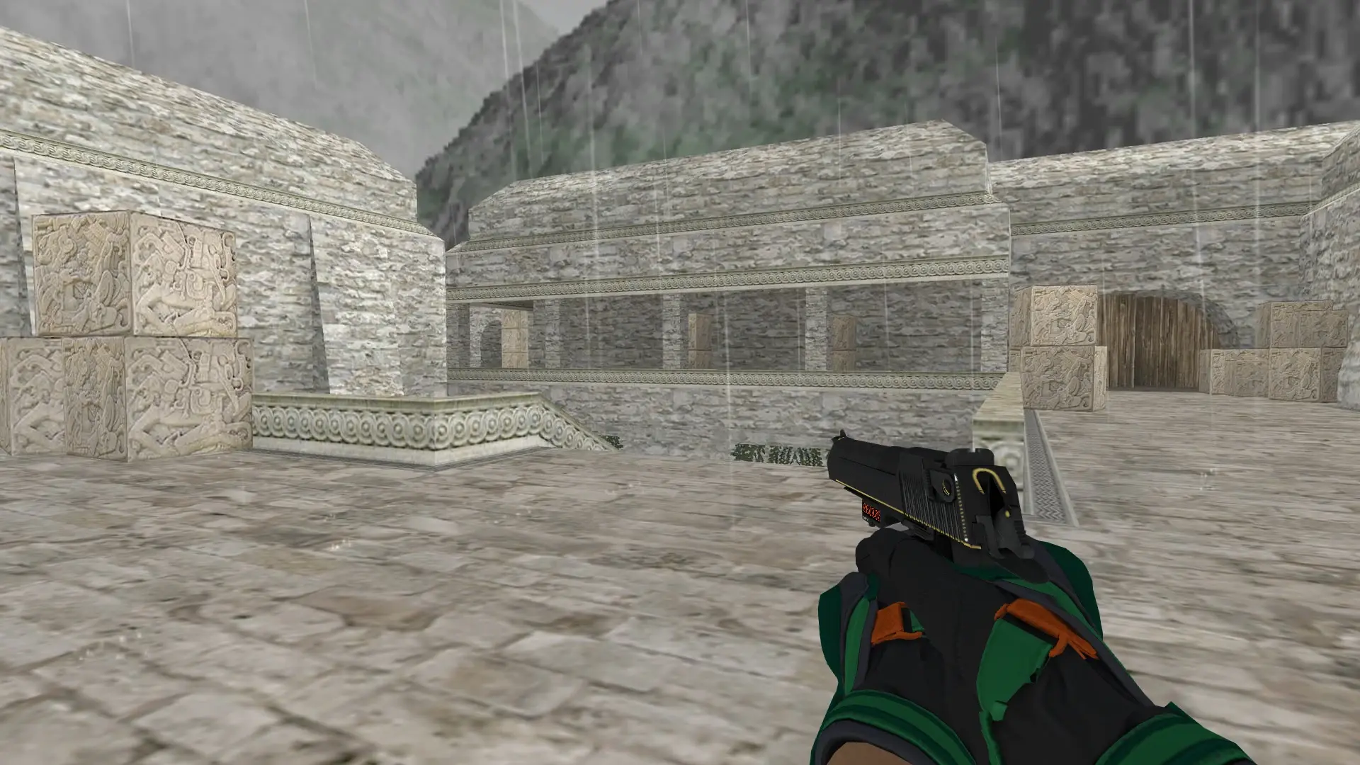 Desert Eagle — Moto Gloves Turtle Pack — de_aztec (first person)
