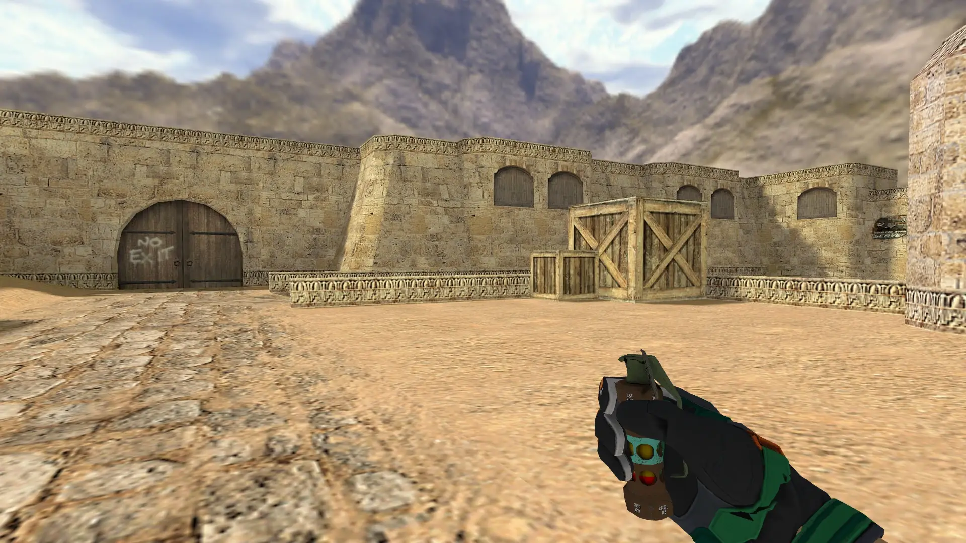 Flashbang — Moto Gloves Turtle Pack — de_dust2 (first person)