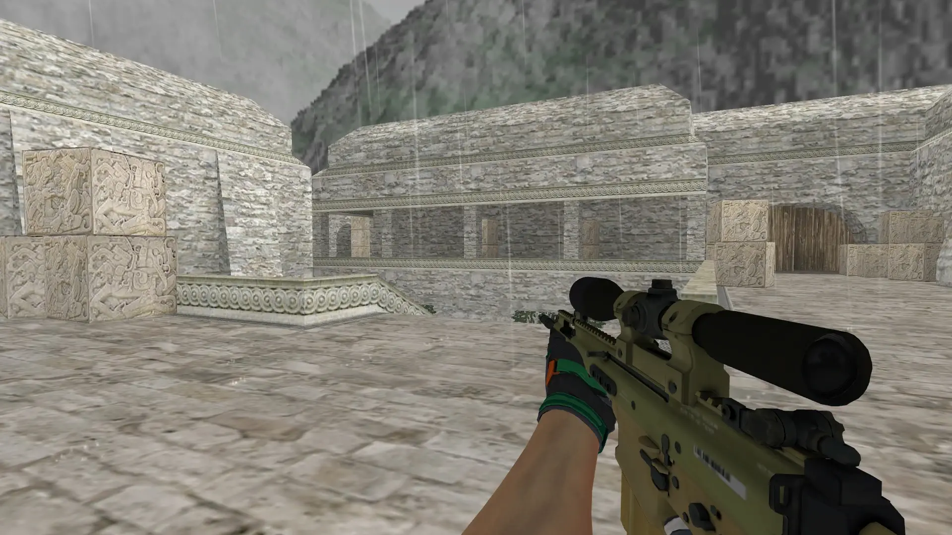 SG550 — Moto Gloves Turtle Pack — de_aztec (first person)