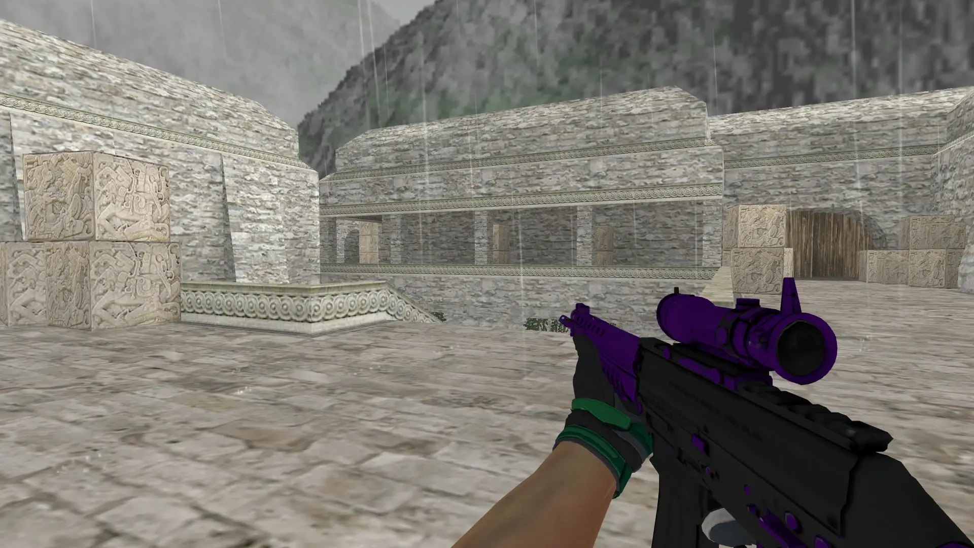 SG552 — Moto Gloves Turtle Pack — de_aztec (first person)
