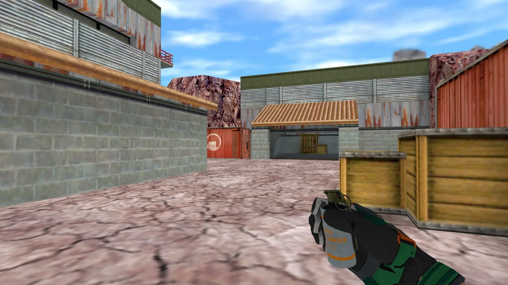 Smoke Grenade — Moto Gloves Turtle Pack — de_nuke (first person)