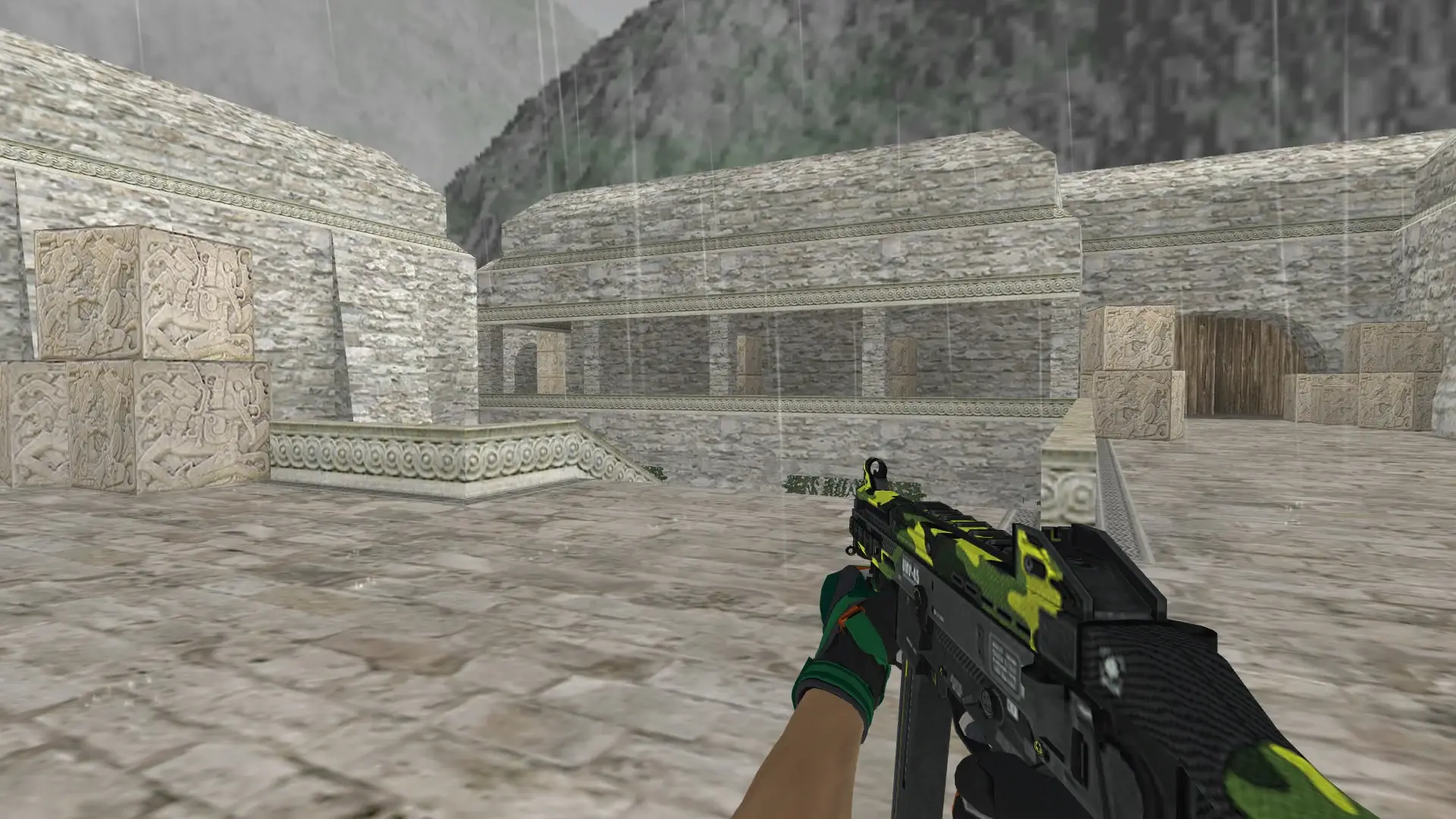 UMP-45 — Moto Gloves Turtle Pack — de_aztec (first person)