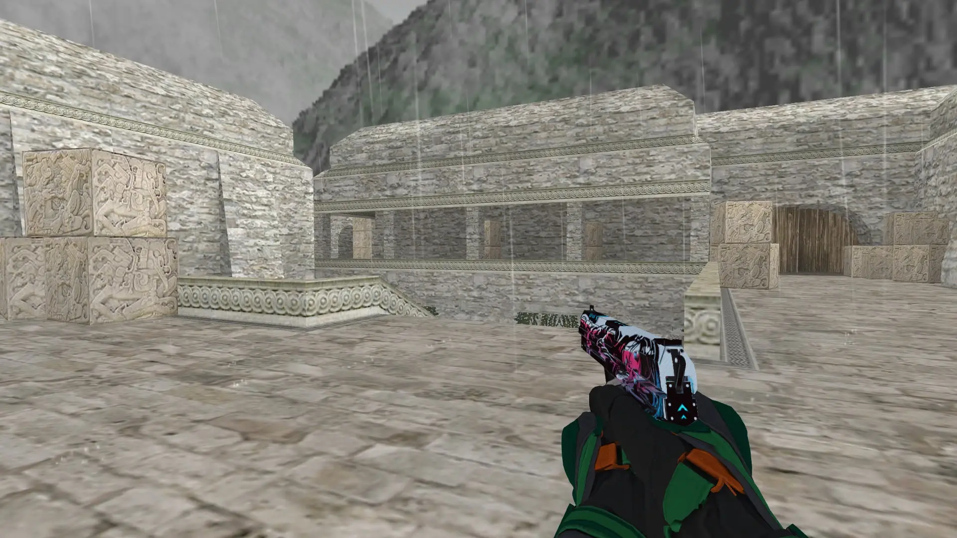 USP — Moto Gloves Turtle Pack — de_aztec (first person)
