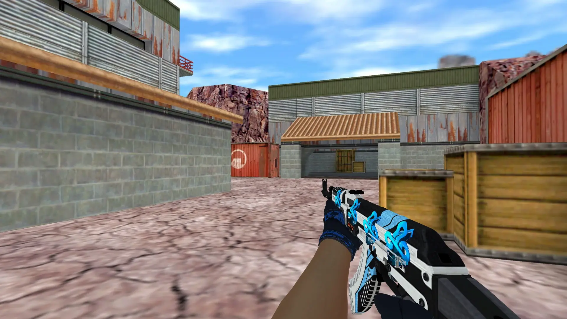 AK-47 — Moto Gloves Weapon Pack — de_nuke (first person)