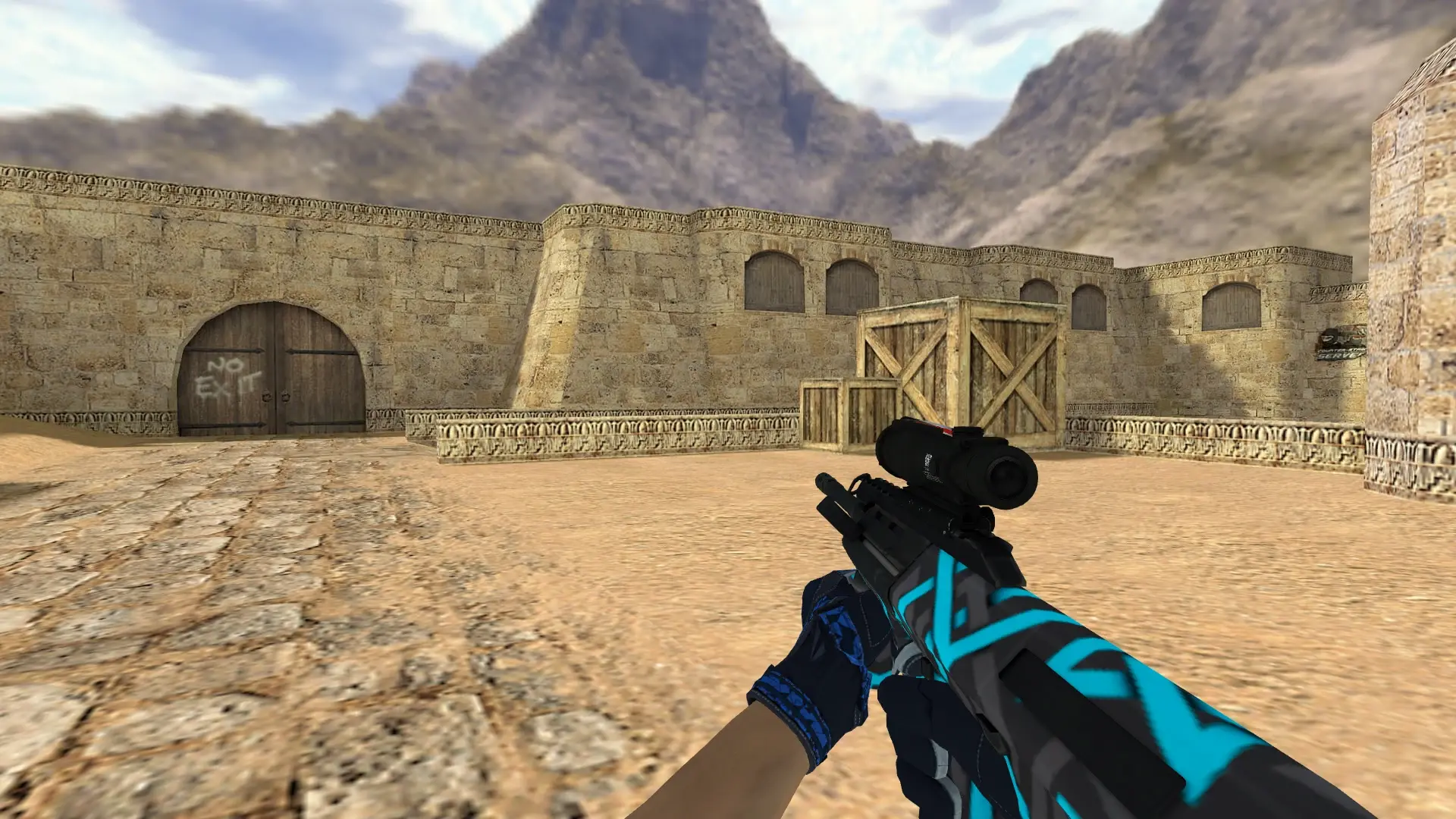 AUG — Moto Gloves Weapon Pack — de_dust2 (first person)