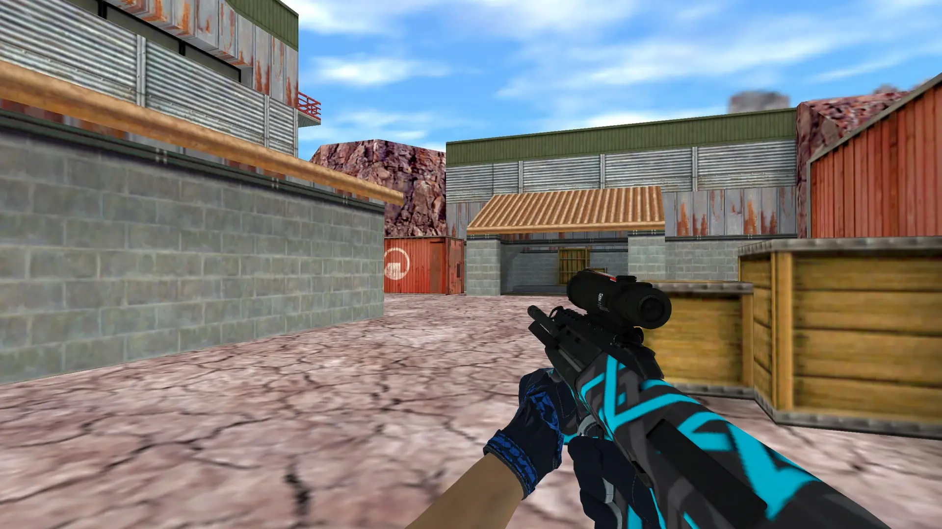 AUG — Moto Gloves Weapon Pack — de_nuke (first person)