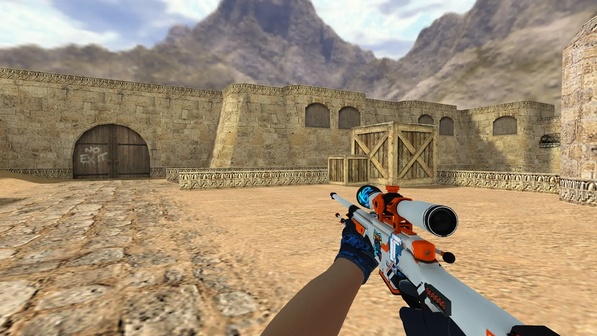 AWP — Moto Gloves Weapon Pack — de_dust2 (first person)