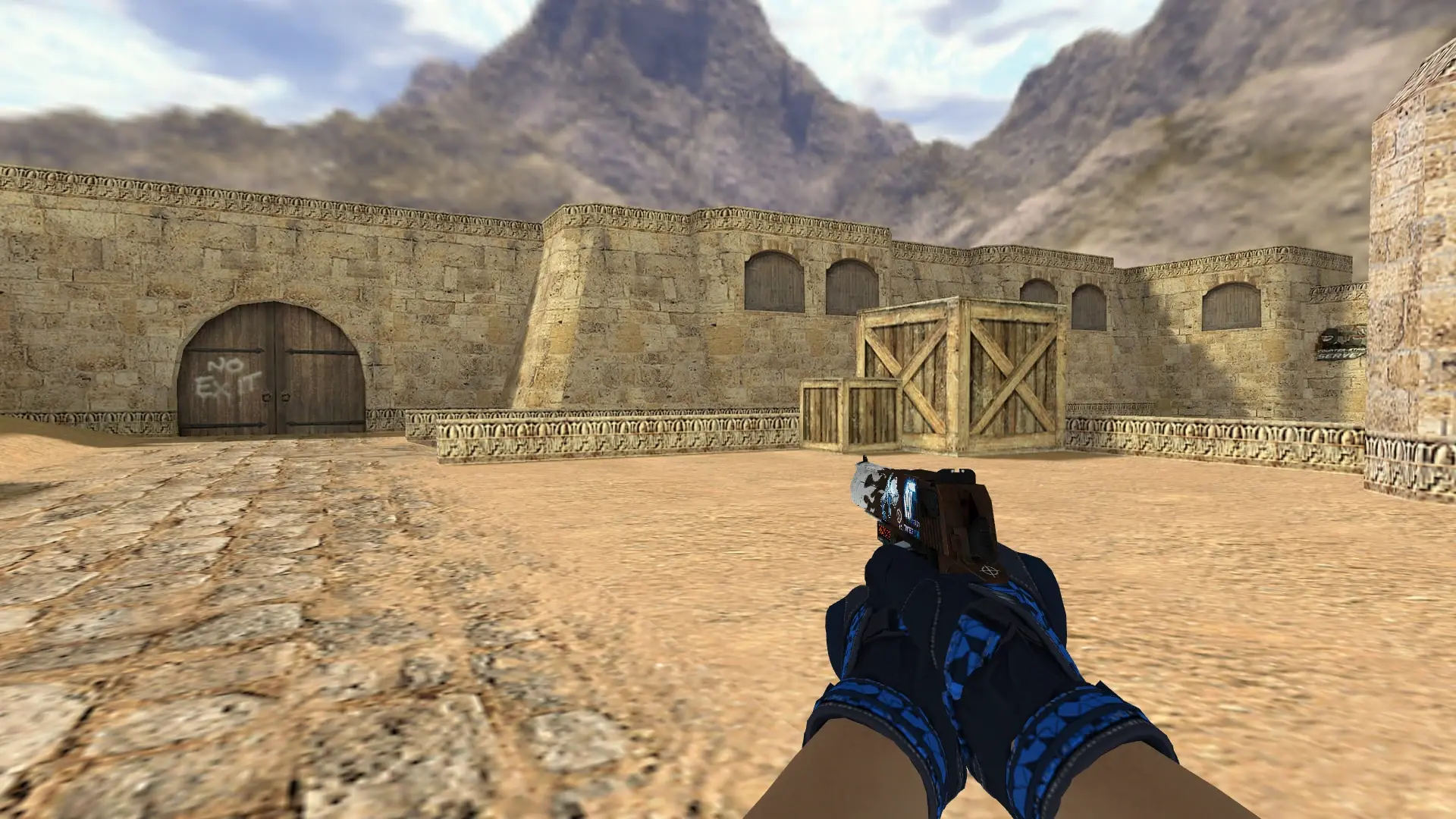 Desert Eagle — Moto Gloves Weapon Pack — de_dust2 (first person)