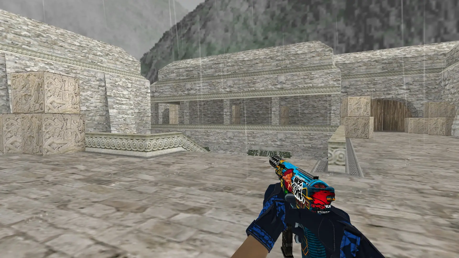 Dual Berettas — Moto Gloves Weapon Pack — de_aztec (first person)