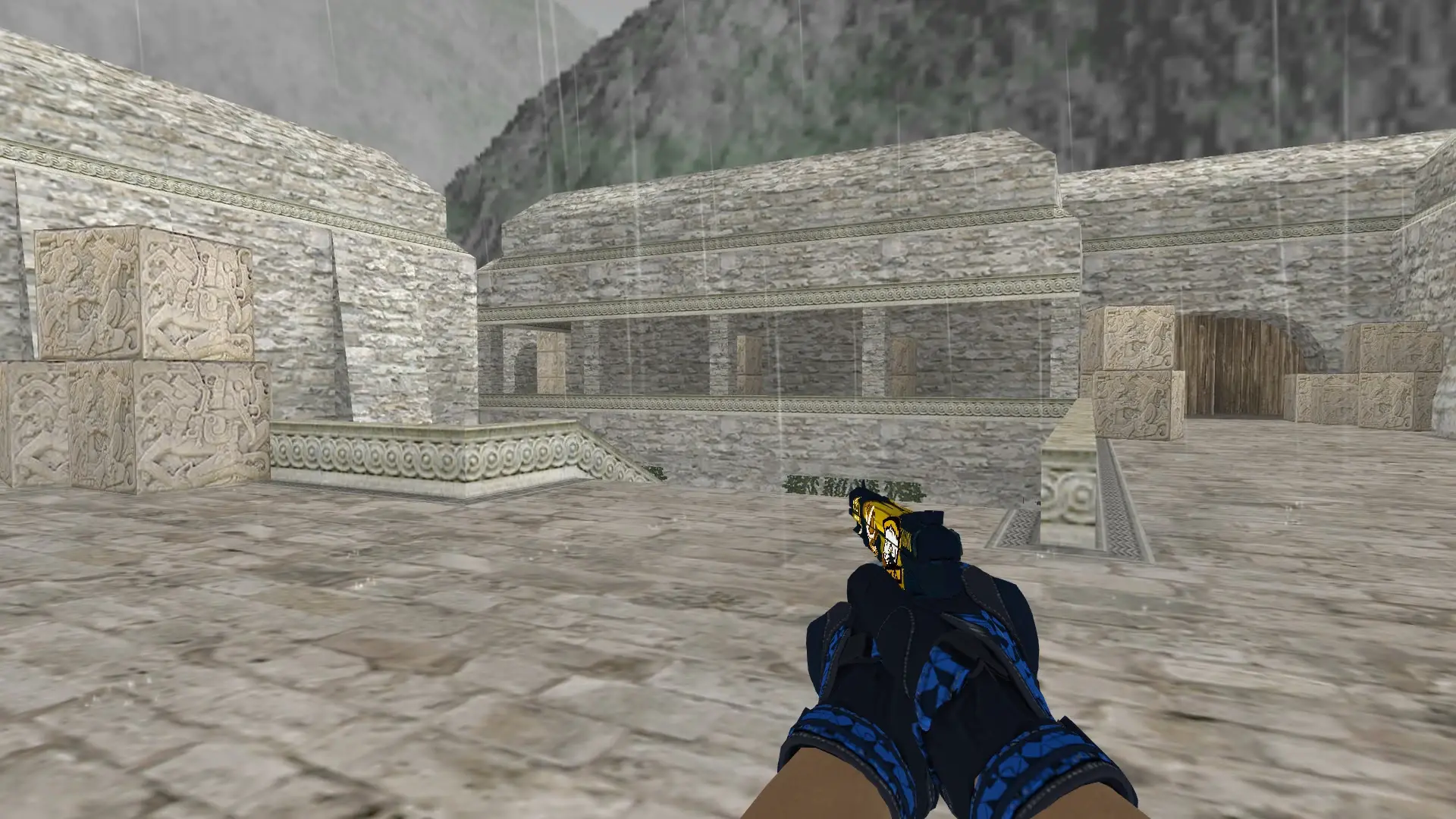Five-SeveN — Moto Gloves Weapon Pack — de_aztec (first person)