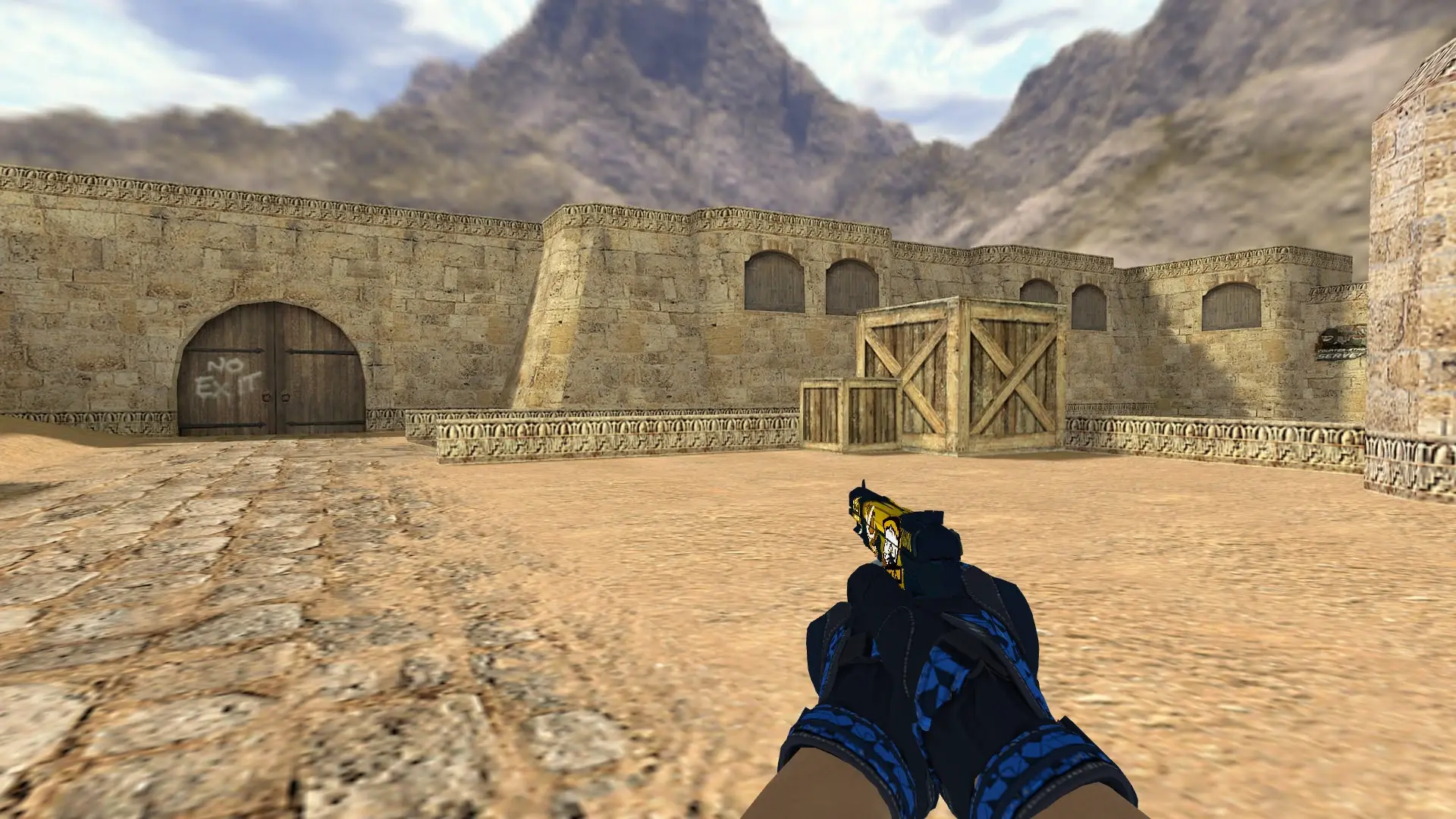 Five-SeveN — Moto Gloves Weapon Pack — de_dust2 (first person)