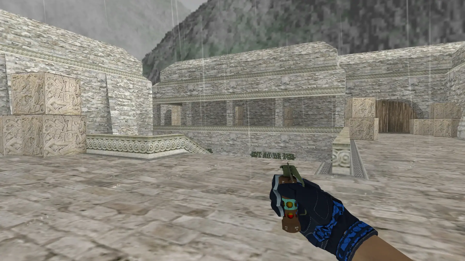 Flashbang — Moto Gloves Weapon Pack — de_aztec (first person)