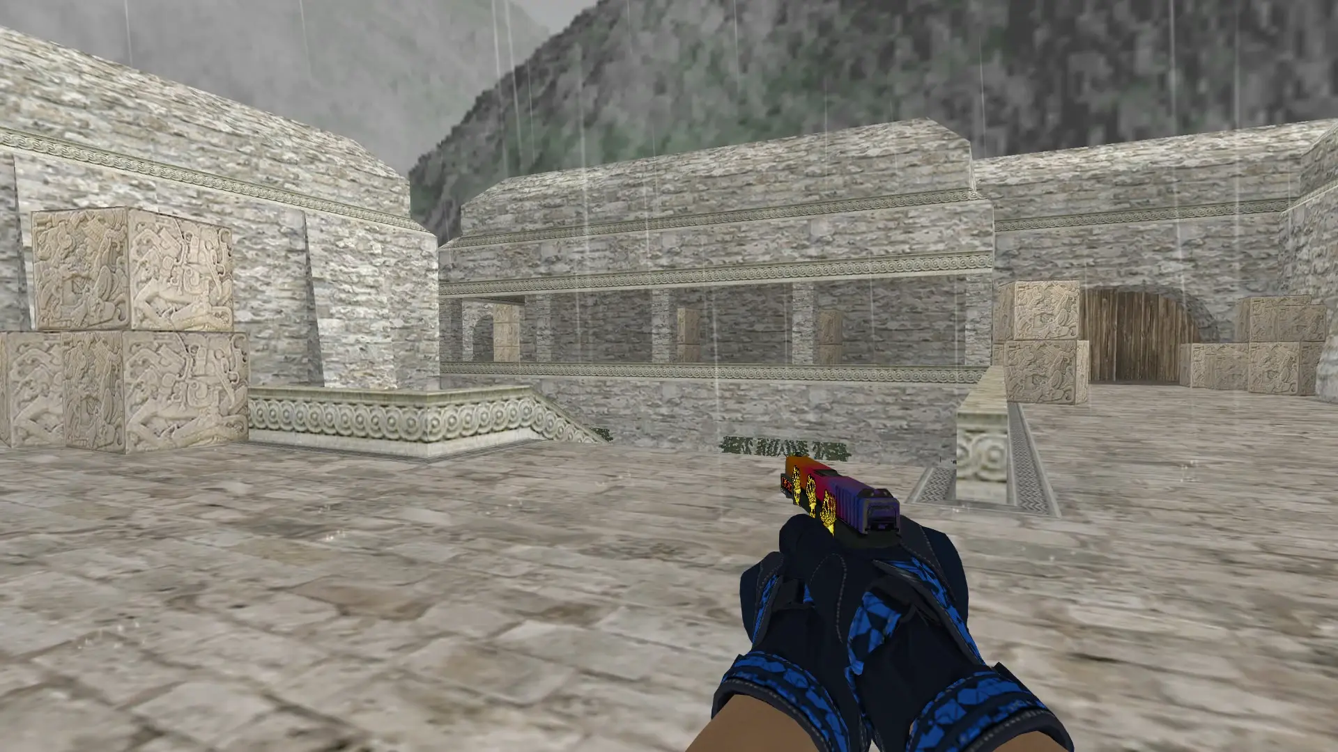 Glock-18 — Moto Gloves Weapon Pack — de_aztec (first person)