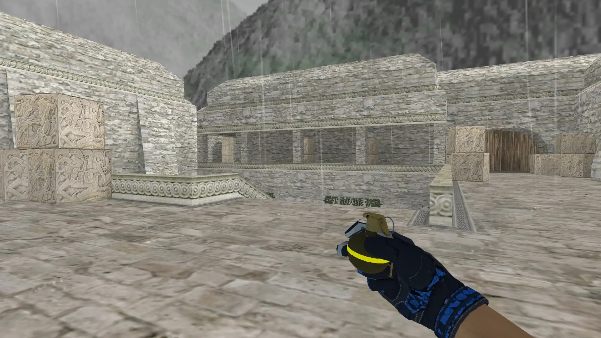 HE Grenade — Moto Gloves Weapon Pack — de_aztec (first person)