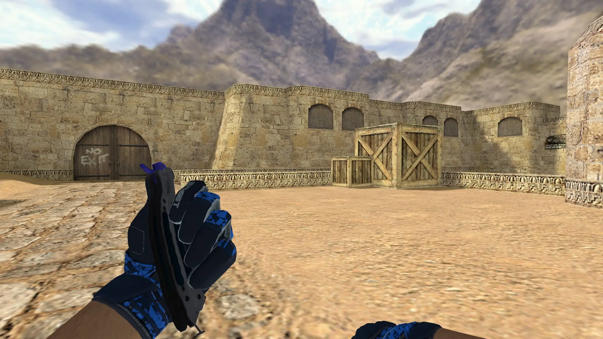 Knife — Moto Gloves Weapon Pack — de_dust2 (first person)