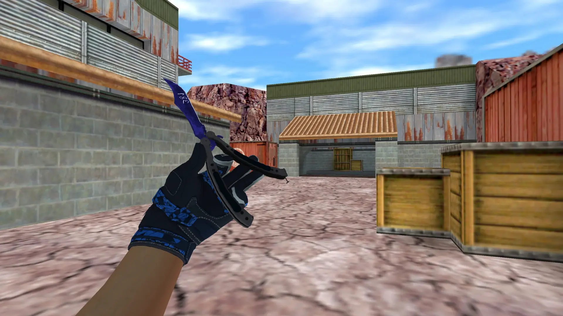 Knife — Moto Gloves Weapon Pack — de_nuke (first person)