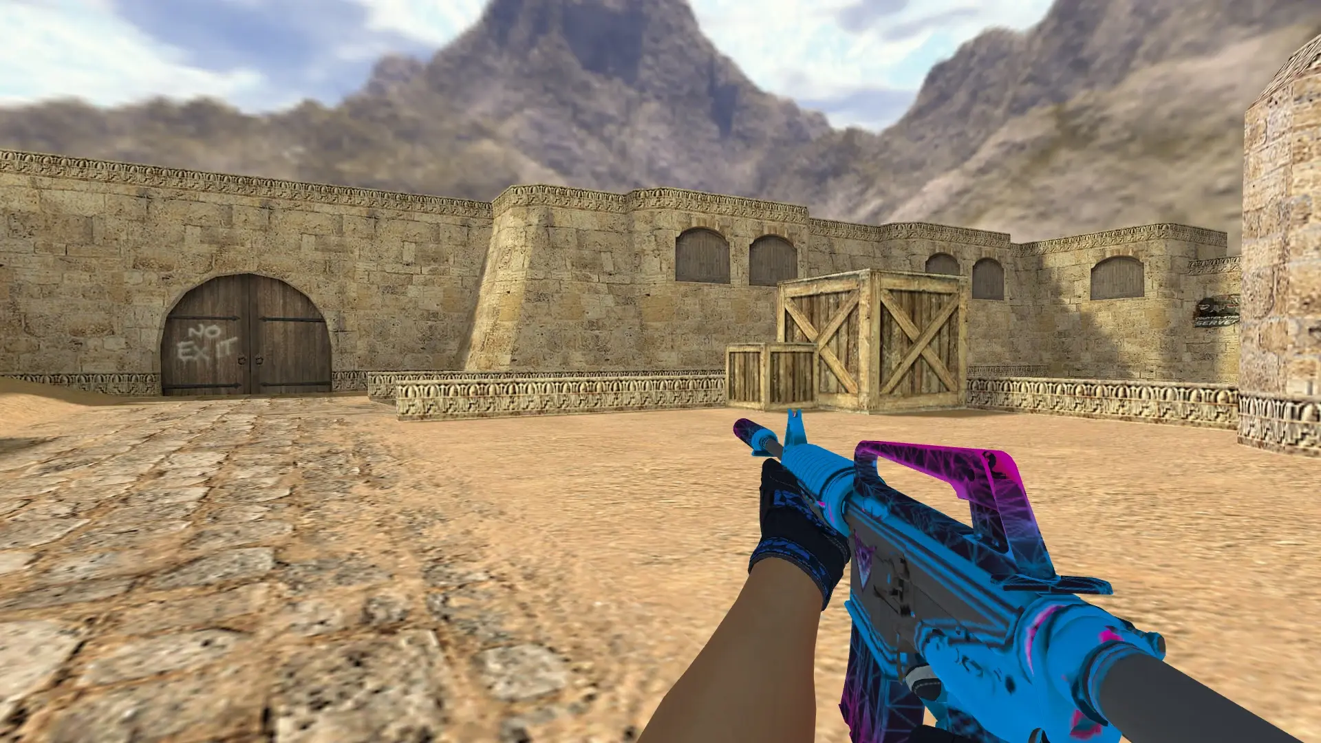 M4A1 — Moto Gloves Weapon Pack — de_dust2 (first person)