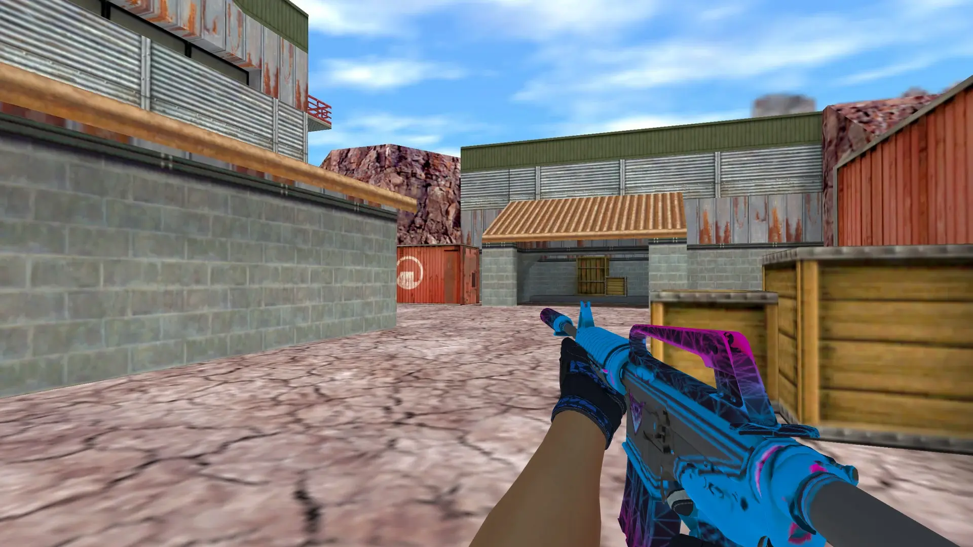 M4A1 — Moto Gloves Weapon Pack — de_nuke (first person)