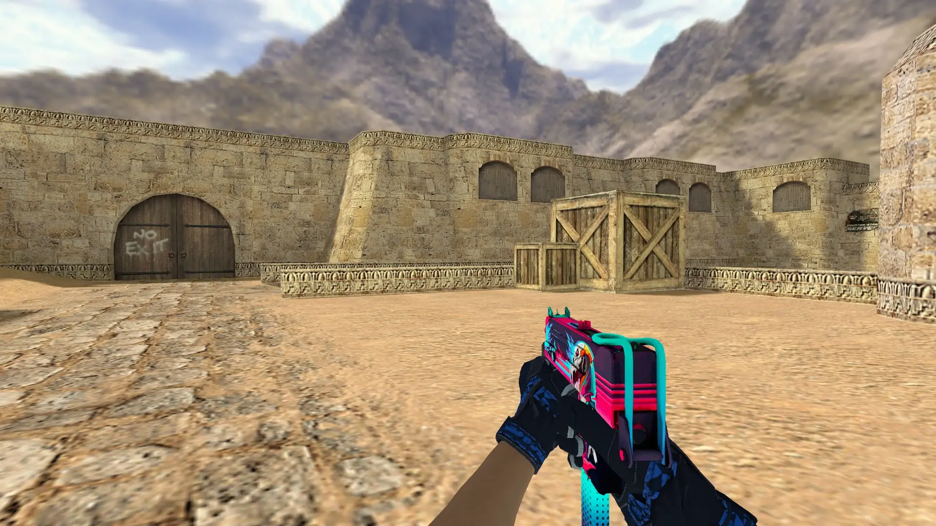 MAC-10 — Moto Gloves Weapon Pack — de_dust2 (first person)