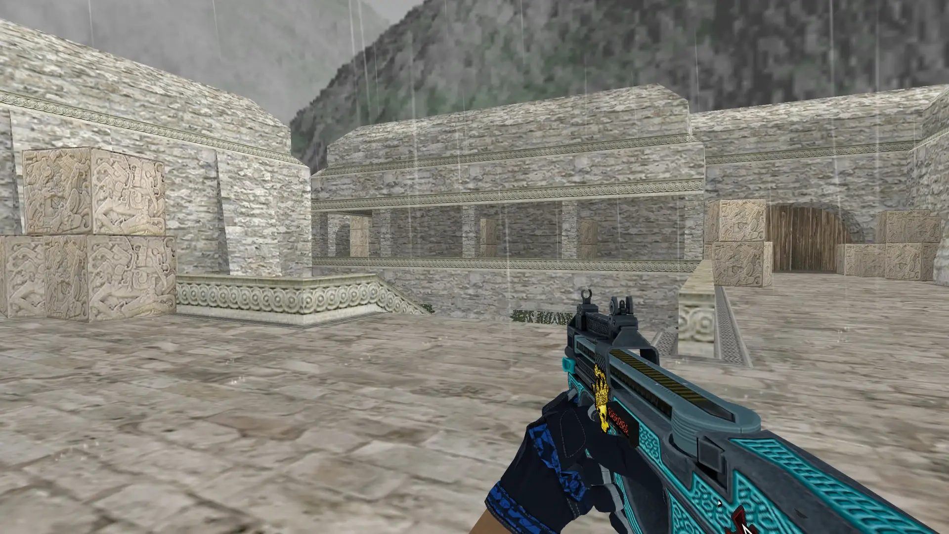 P90 — Moto Gloves Weapon Pack — de_aztec (first person)