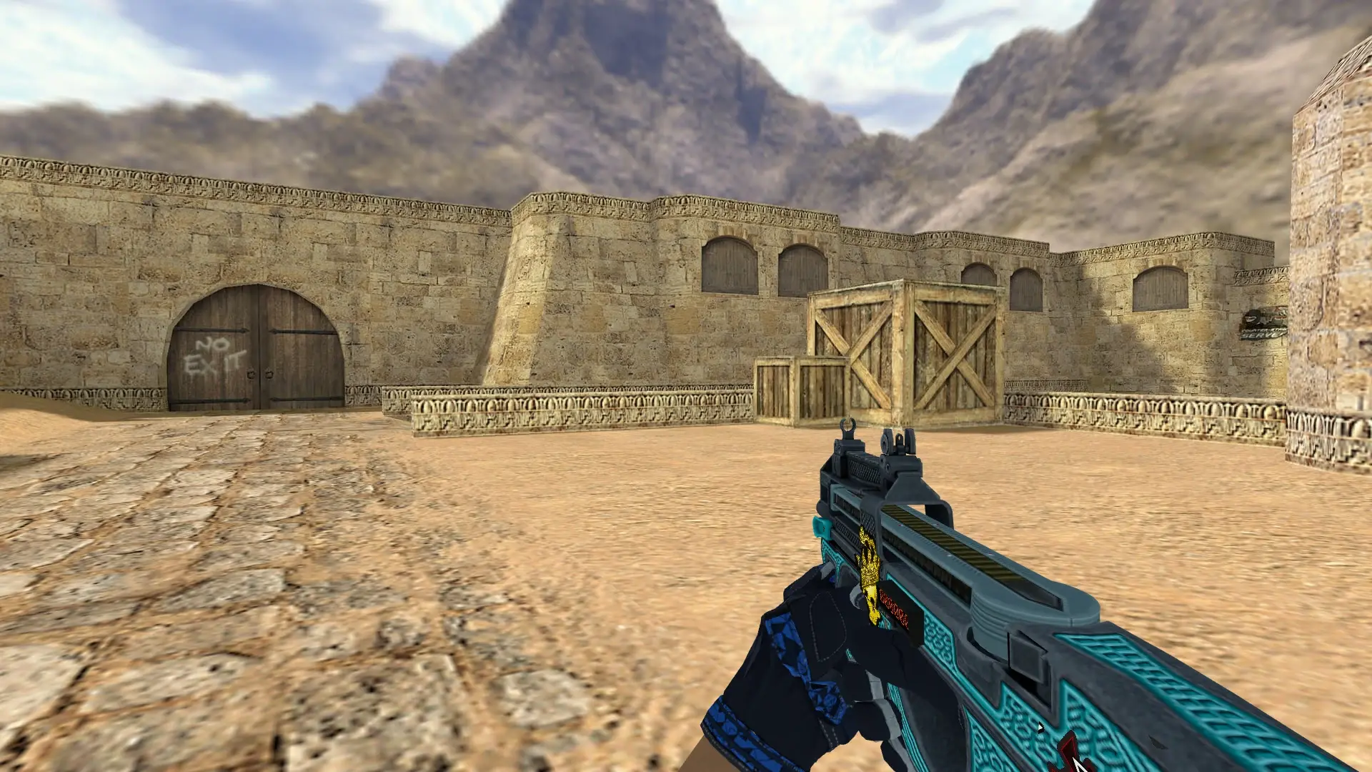 P90 — Moto Gloves Weapon Pack — de_dust2 (first person)