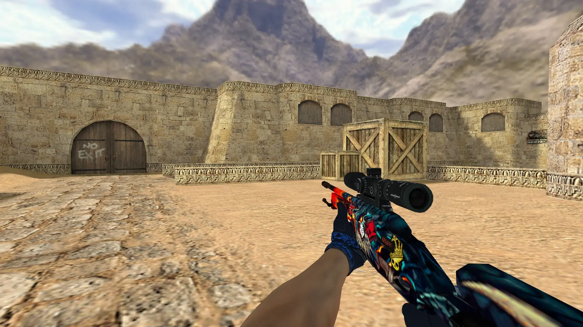 Scout — Moto Gloves Weapon Pack — de_dust2 (first person)