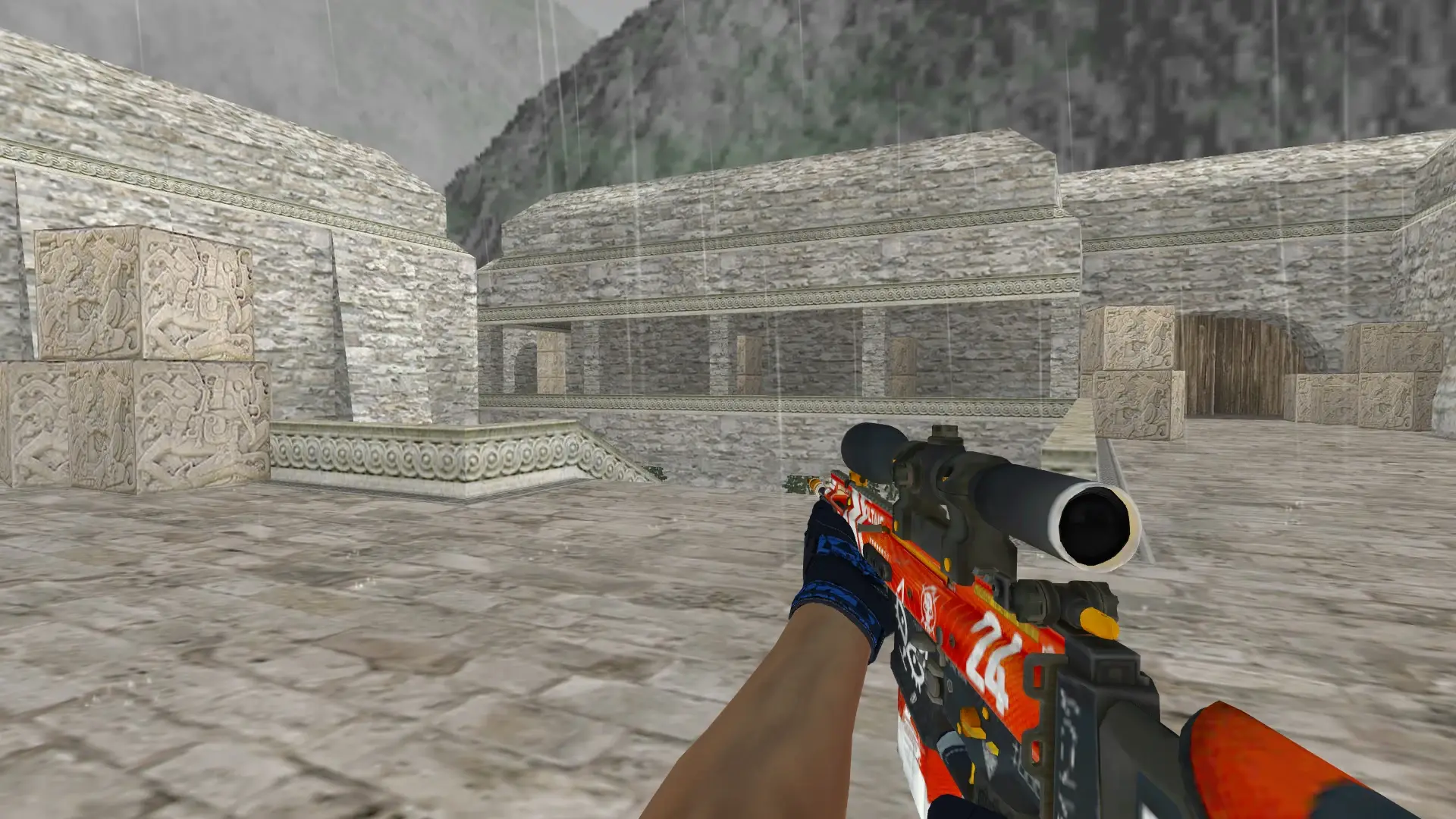 SG550 — Moto Gloves Weapon Pack — de_aztec (first person)