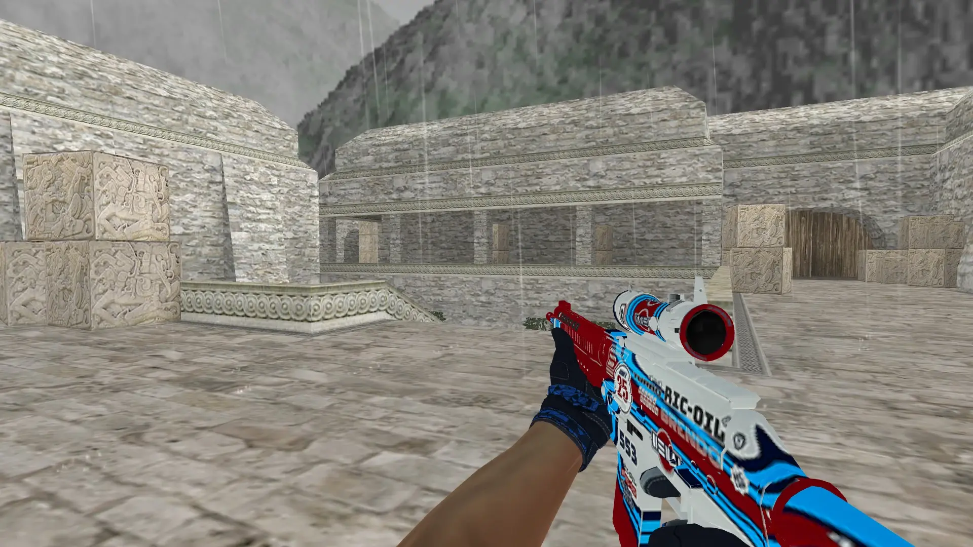 SG552 — Moto Gloves Weapon Pack — de_aztec (first person)